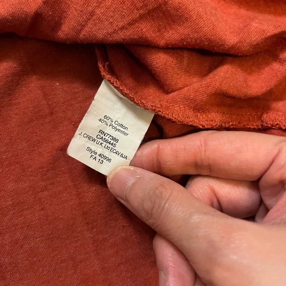 J crew orange Tshirt Size Medium